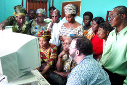 WiderNet founder Cliff Missen and Nigerian educators